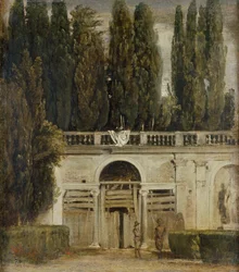 Kilátás a római Villa Medici kertjére